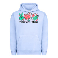 Pigment Grape Ice peace love nurse Urban Hoodie - texasbilliewilder