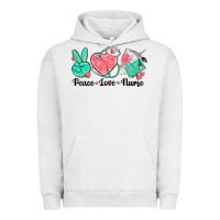 Pigment Lunar Rock peace love nurse Urban Hoodie - texasbilliewilder