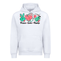 White peace love nurse Urban Hoodie - texasbilliewilder