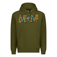 Army Green mom with aztec mothers day Premium Hoodie - texasbilliewilder