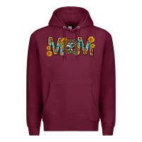 Burgundy mom with aztec mothers day Premium Hoodie - texasbilliewilder