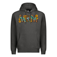 Charcoal Heather mom with aztec mothers day Premium Hoodie - texasbilliewilder