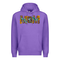 Purple mom with aztec mothers day Premium Hoodie - texasbilliewilder