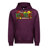 Mauve Wine mama softball Urban Hoodie - Zillion Design Studio
