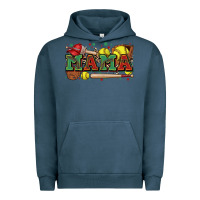 Pigment Midnight Navy mama softball Urban Hoodie - Zillion Design Studio