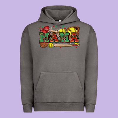 Mama Softball Urban Hoodie Designed By Zillion Design Studio
