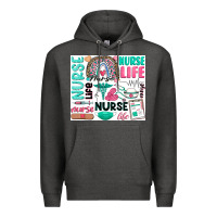 Charcoal Heather nurse life Premium Hoodie - Zillion Design Studio