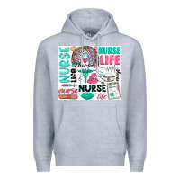 Heather Grey nurse life Premium Hoodie - Zillion Design Studio