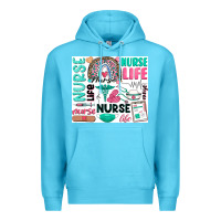 Ocean Blue nurse life Premium Hoodie - Zillion Design Studio