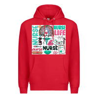 Red nurse life Premium Hoodie - Zillion Design Studio