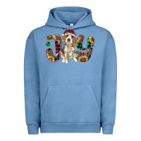 Pigment Pebble Blue beagle christmas joy Urban Hoodie - RanaPortraitStore