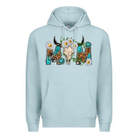 Blue Mist mom with bull skull Premium Hoodie - texasbilliewilder