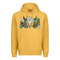 Mustard mom with bull skull Premium Hoodie - texasbilliewilder