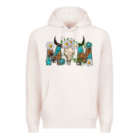 Pale Pink mom with bull skull Premium Hoodie - texasbilliewilder