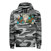 Slate Camo mom with bull skull Premium Hoodie - texasbilliewilder