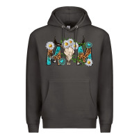 Smoke mom with bull skull Premium Hoodie - texasbilliewilder