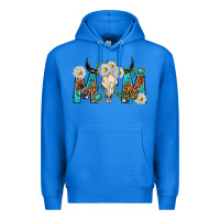 True Royal mom with bull skull Premium Hoodie - texasbilliewilder