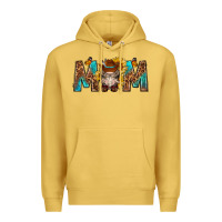 Antique Gold mom with bull skull Premium Hoodie - texasbilliewilder