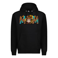 Black mom with bull skull Premium Hoodie - texasbilliewilder