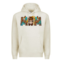 Oatmeal Heather mom with bull skull Premium Hoodie - texasbilliewilder