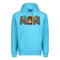 Ocean Blue mom with bull skull Premium Hoodie - texasbilliewilder