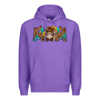 Purple mom with bull skull Premium Hoodie - texasbilliewilder