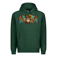 Sports Green mom with bull skull Premium Hoodie - texasbilliewilder