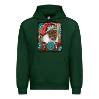 Forest Green african american santa joy Urban Hoodie - RanaPortraitStore