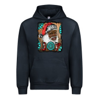 Navy african american santa joy Urban Hoodie - RanaPortraitStore