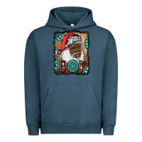 Pigment Midnight Navy african american santa joy Urban Hoodie - RanaPortraitStore