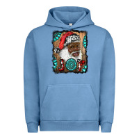 Pigment Pebble Blue african american santa joy Urban Hoodie - RanaPortraitStore