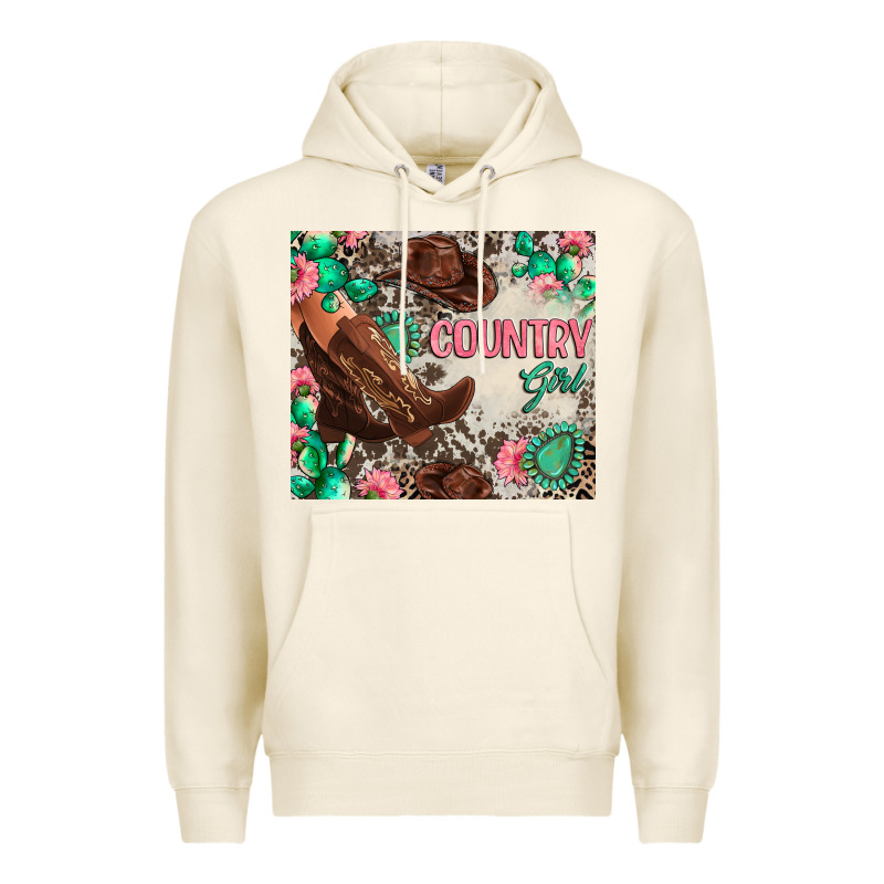 Country Girl Premium Hoodie by Zillion Design Studio | Teevron