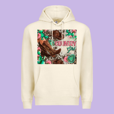 Country Girl Premium Hoodie Designed By Zillion Design Studio