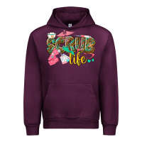 Mauve Wine scrub life Urban Hoodie - texasbilliewilder