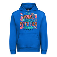 Cobalt she works willingly with her hands Urban Hoodie - texasbilliewilder