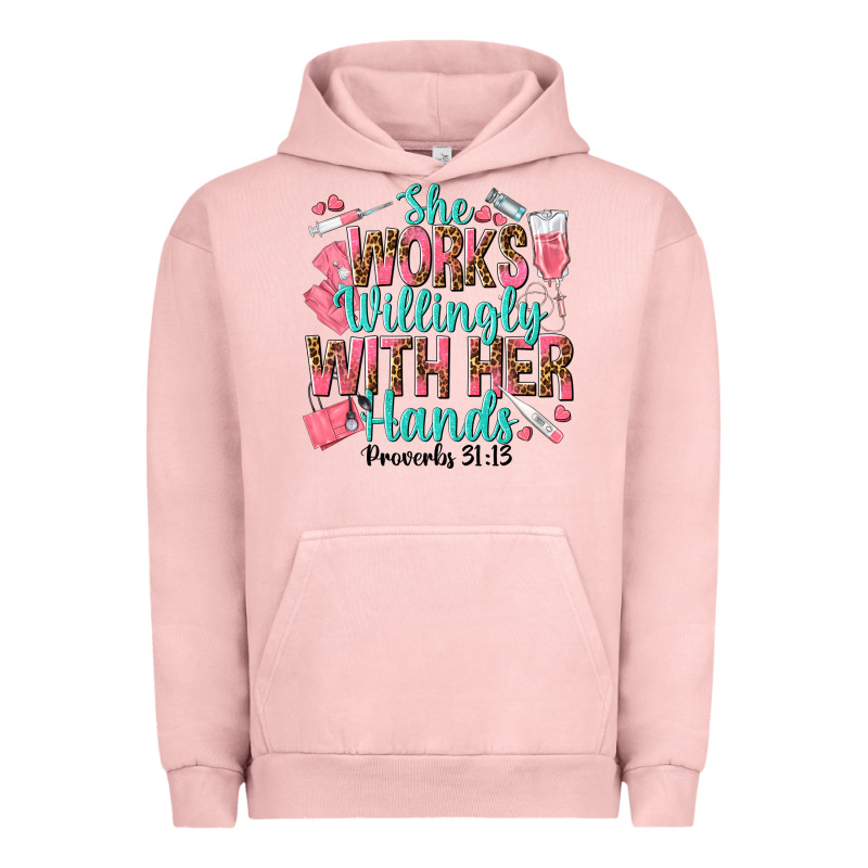 She Works Willingly With Her Hands Urban Hoodie by texasbilliewilder | Teevron