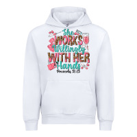White she works willingly with her hands Urban Hoodie - texasbilliewilder