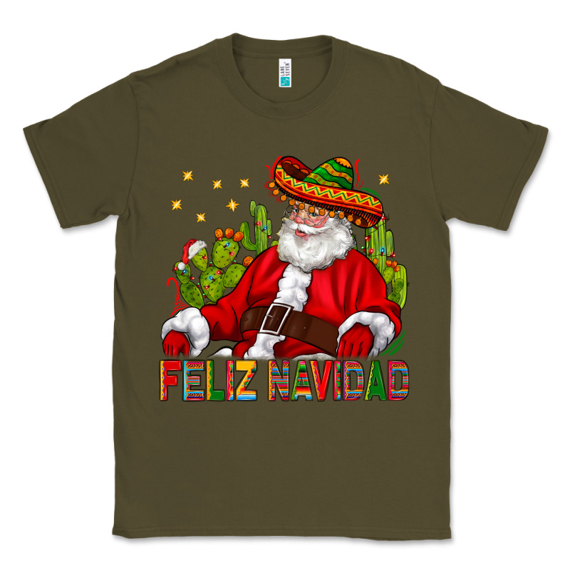 Feliz Navidad Santa With Cactus Classic Tee by BundleAndBundleShop | Teevron