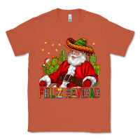 Copper Feliz Navidad Santa With Cactus Classic Tee - BundleAndBundleShop