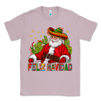 Lilac Feliz Navidad Santa With Cactus Classic Tee - BundleAndBundleShop