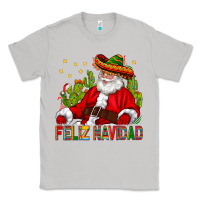 Moon Dust Feliz Navidad Santa With Cactus Classic Tee - BundleAndBundleShop