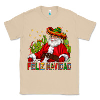 Mushroom Feliz Navidad Santa With Cactus Classic Tee - BundleAndBundleShop