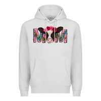 Dove Grey mom with cow mothers day Premium Hoodie - texasbilliewilder