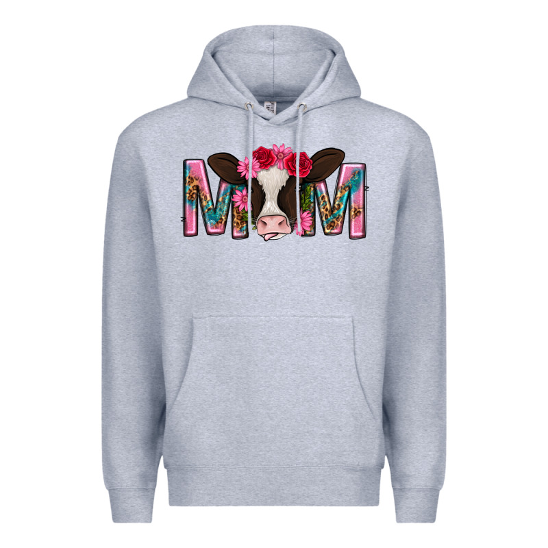 Mom With Cow Mothers Day Premium Hoodie by texasbilliewilder | Teevron