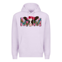 Lilac mom with cow mothers day Premium Hoodie - texasbilliewilder