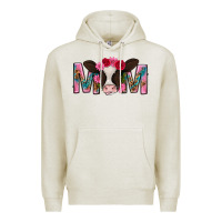 Oatmeal Heather mom with cow mothers day Premium Hoodie - texasbilliewilder