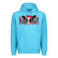 Ocean Blue mom with cow mothers day Premium Hoodie - texasbilliewilder