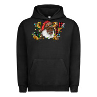 Pigment Black african american santa joy with sunflowers Urban Hoodie - RanaPortraitStore