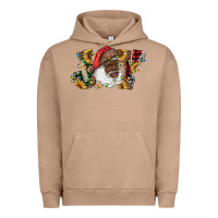 Pigment Burro african american santa joy with sunflowers Urban Hoodie - RanaPortraitStore