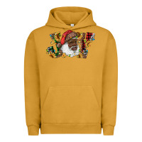 Pigment Peanut Butter african american santa joy with sunflowers Urban Hoodie - RanaPortraitStore